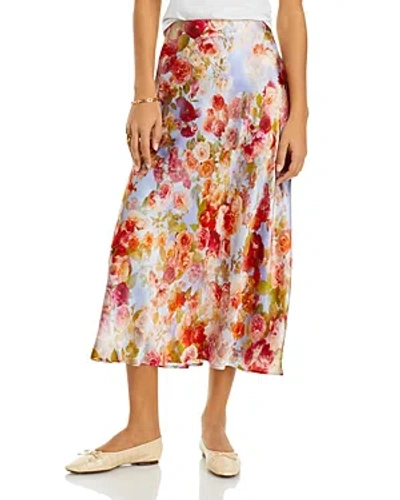 L Agence Women's Clarisa Floral Silk Bias-cut Midi-skirt In Multi Soft Cloud Floral