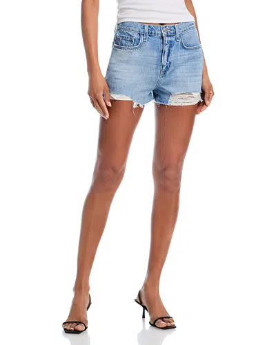 L Agence L'agence Clark High Rise Destructed Denim Shorts