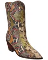 L Agence L'agence Claude Western Croc Snake Boot In Multi