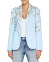 L Agence Clementine Crystal-embellished Blazer