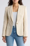 L Agence L'agence Clementine Blazer Jacket In Gold