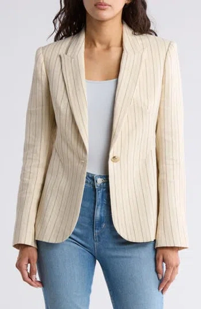 L Agence L'agence Clementine Blazer Jacket In Gold