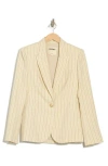 L Agence L'agence Clementine Blazer Jacket In Bone/ivory Stripe