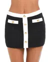 L Agence L'agence Coco Color Blocked Skirt Cover Up In Black