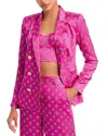 L Agence Southwestern Geometric Colin Double-breasted Blazer In Pink