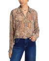 L'agence Cosette Button-down Shirt In Brown