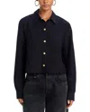 L Agence L'agence Cosette High Low Shirt In Black Gold
