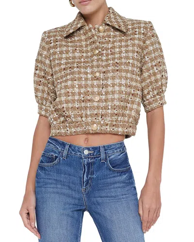 L Agence L'agence Cove Crop Jacket In Brown