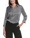 L Agence L'agence Dani 3/4-sleeve Silk Blouse In Multi