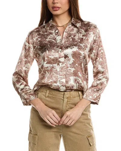 L Agence L'agence Dani 3/4 Sleeve Silk Shirt