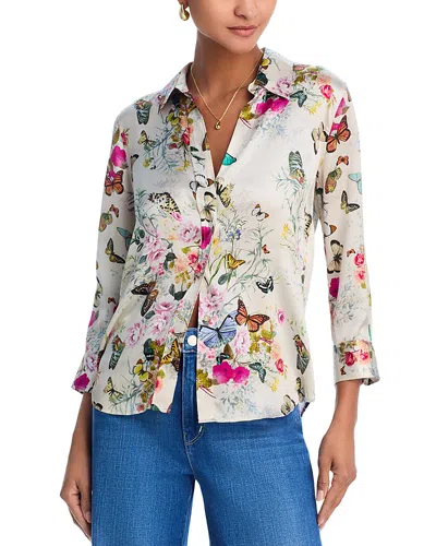 L AGENCE L'AGENCE DANI SILK 3/4 SLEEVE SHIRT