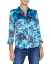 L Agence L'agence Dani Silk Blouse In Blue
