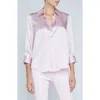 L Agence Dani Silk Blouse In Lilac Snow