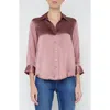 L Agence Dani Silk Blouse In Mauve Rose