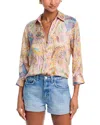 L Agence L'agence Dani Silk Printed 3/4 Sleeve Blouse In Multi