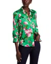 L Agence L'agence Dani Three Quarter Sleeve Silk Blouse