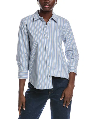 L Agence L'agence Daniella 3/4 Sleeve Blouse In Blue