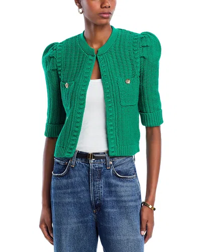 L Agence L'agence Delilah Crop Textured Cardigan