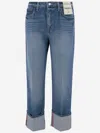 L'agence Denim Jeans With Lapels In Denim