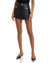 L Agence L'agence Dionne Faux Leather High Waisted Shorts In Black