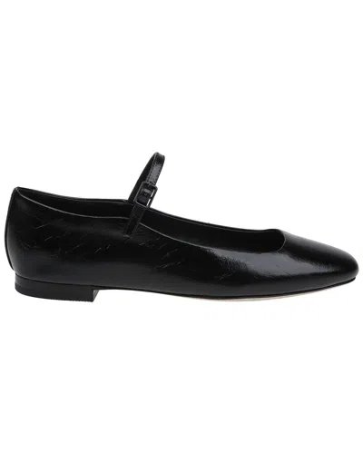 L Agence L'agence Edelie Leather Mary Jane Flat In Black