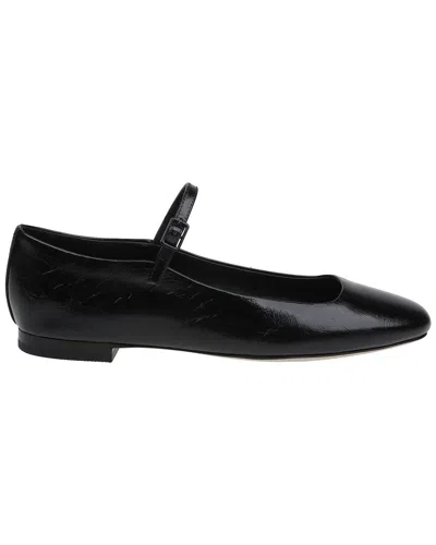 L Agence L'agence Edelie Leather Mary Jane Flat In Black