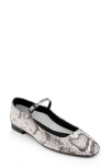 L Agence L'agence Women's Edelie Mary Jane Ballet Flats In Black/white Snake
