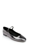 L Agence L'agence Women's Edelie Mary Jane Ballet Flats In Gunmetal Leather