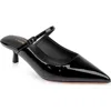 L Agence L'agence Edith Mary Jane Pointed Toe Kitten Heel Mule