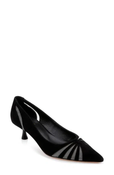 L Agence L'agence Eglantine Kitten Heel Pump In Black Suede