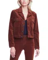 L Agence Eisenhower Velvet Cropped Jacket