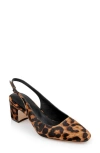 L Agence L'agence Elaina Slingback Pump In Leopard Hair Calf
