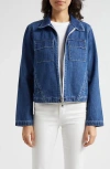 L Agence Elaine Denim Jacket In Torrence