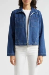 L Agence Elaine Denim Jacket In Torrence