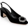 L'agence Elayne Slingback Pump In Black Suede