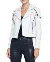 L Agence L'agence Eleana Whipstitch Leather Biker Jacket