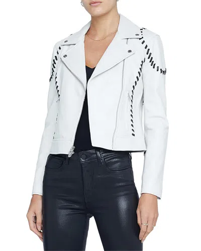 L'AGENCE L'AGENCE ELEANA WHIPSTITCH LEATHER BIKER JACKET