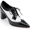 L'agence Elodie Leather Oxford Pump In Black/white