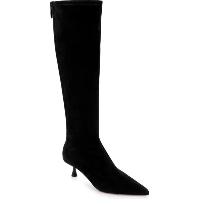 L AGENCE L'AGENCE EMILIE POINTED TOE KITTEN HEEL KNEE HIGH BOOT