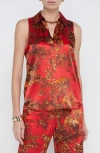 L Agence L'agence Emmy Sleeveless Silk Shirt