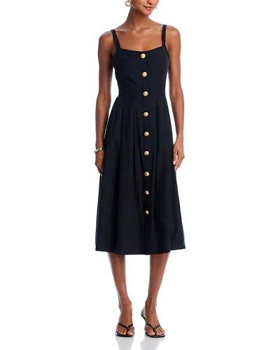L Agence Esmeralda Sleeveless Midi Dress In Black
