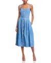 L Agence Esmeralda Button-front Midi Dress In Stokes