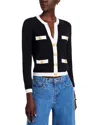 L'agence Estefania Cardigan In Black/white