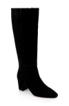 L'agence Eugenie Knee High Boot In Black Suede