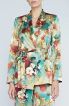 L Agence L'agence Everly Wrap Blazer In Multi Rococo