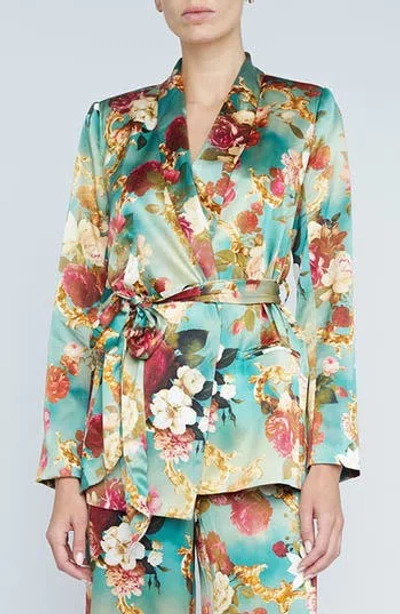 L Agence L'agence Everly Wrap Blazer In Multi Rococo