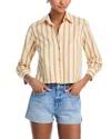 L Agence Fawn Desert Print Shirt In Yellow