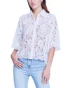 L Agence Fern Lace Button-front Blouse