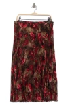 L Agence L'agence Fernanda Floral Pleated Midi Skirt In Multi
