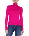 L Agence L'agence Flora Turtleneck Silk-blend Sweater In Purple